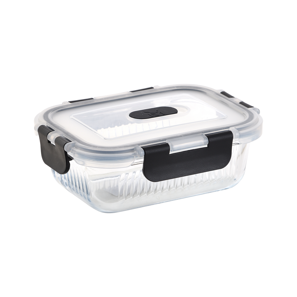 MasterPro Food Container 370ml High Borosilicate Glass Clear