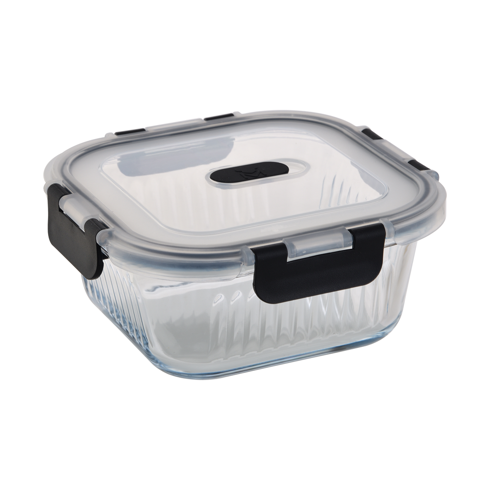 MasterPro Food Container 800ml High Borosilicate Glass Clear