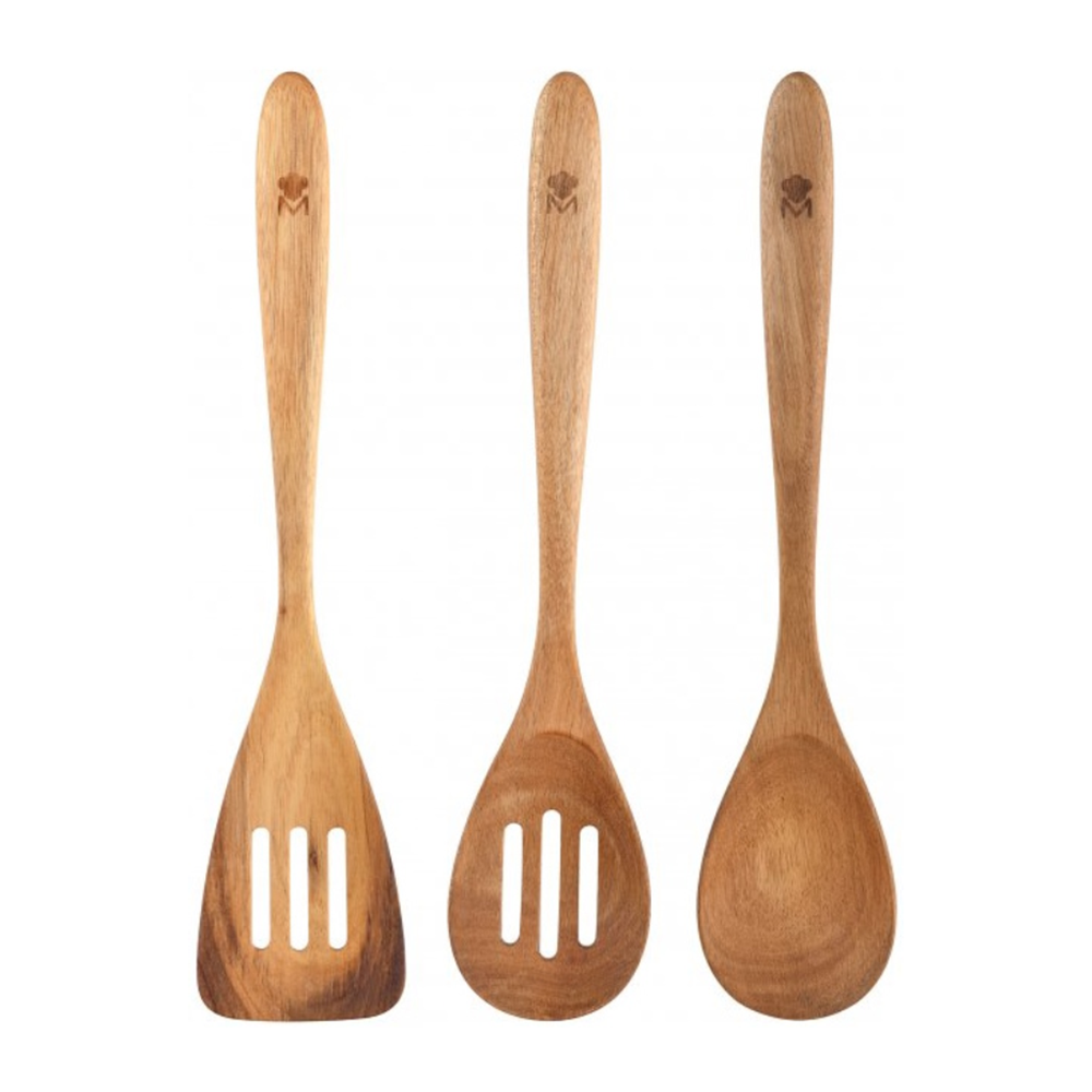 MasterPro Kitchen Tools Set 3Pcs - Acacia Brown