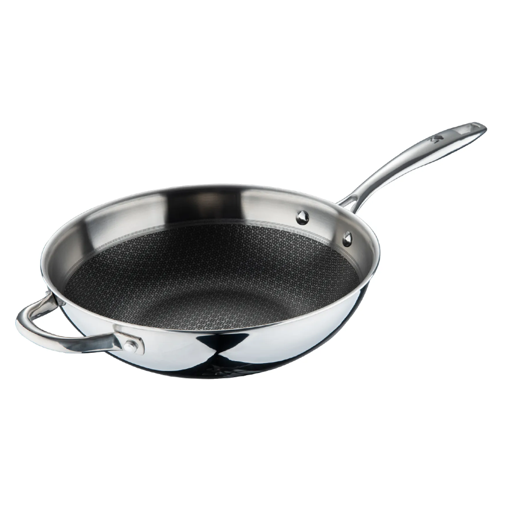 MasterPro Wok 28X8 cm Stainless Steel Hi-Tech 3-Silver