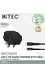 MiTEC MiPOWER Mains Charger with Type-C Cable - Black