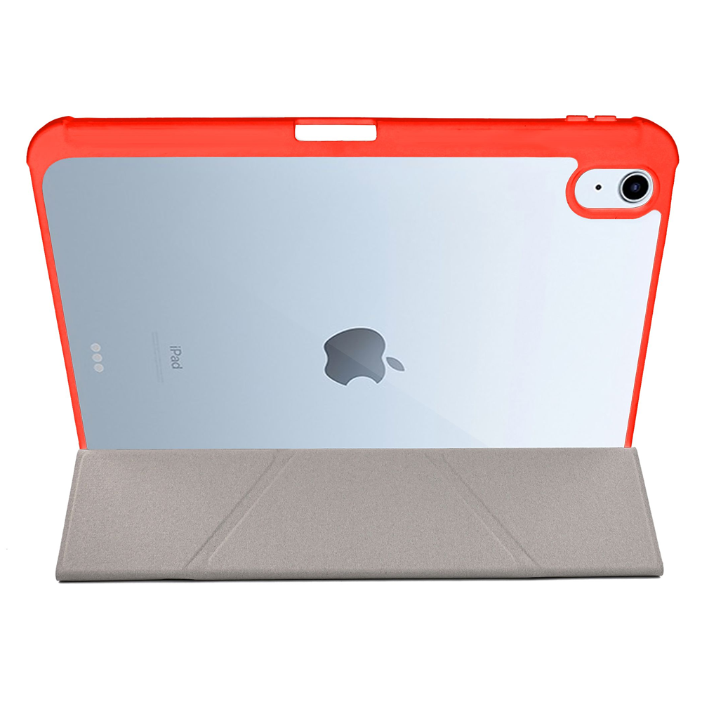 Pomologic Origami Case with Pencil Holder for iPad 10.9 Clear/Red