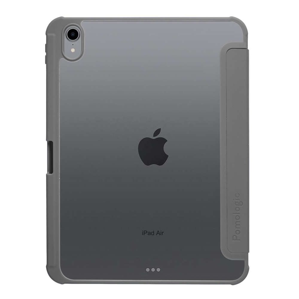 Pomologic Origami Case with Pencil Holder iPad Air 11 Clear/Grey