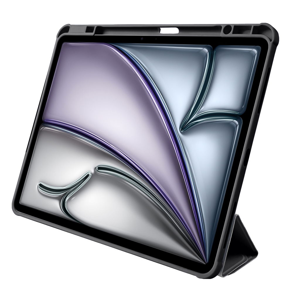 Pomologic Origami Case with Pencil Holder iPad Air 13 Clear/Black