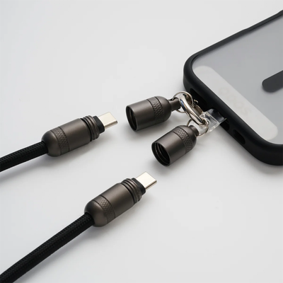 QDOS PowerLoop USB-C Cable/Lanyard Black