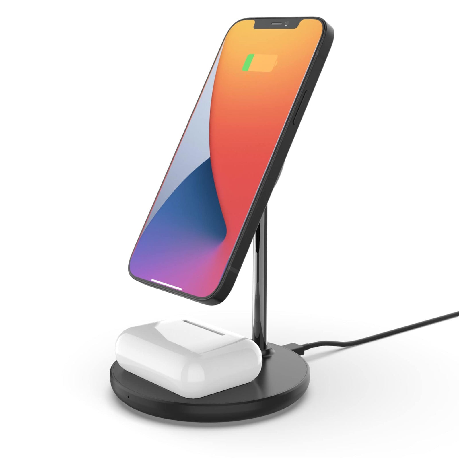 SilverLabel 2 in 1 Wireless Charging Stand Black