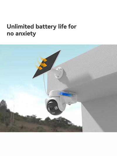 photo of IMOU AOV PT 4G 3K Security Camera with Solar Panel  featuring unlimited batteries