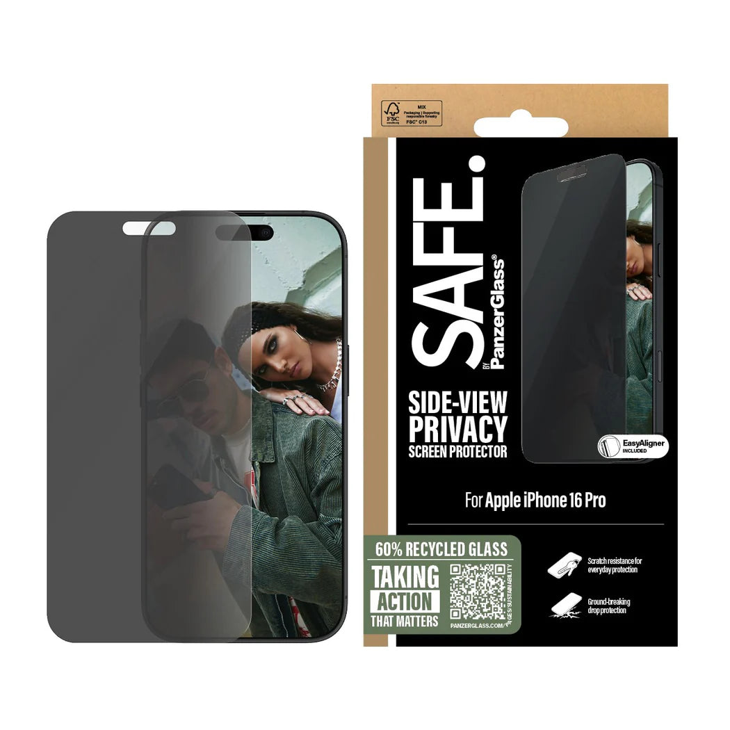 Safe Glass Privacy Screen Protector for iPhone 16 Pro